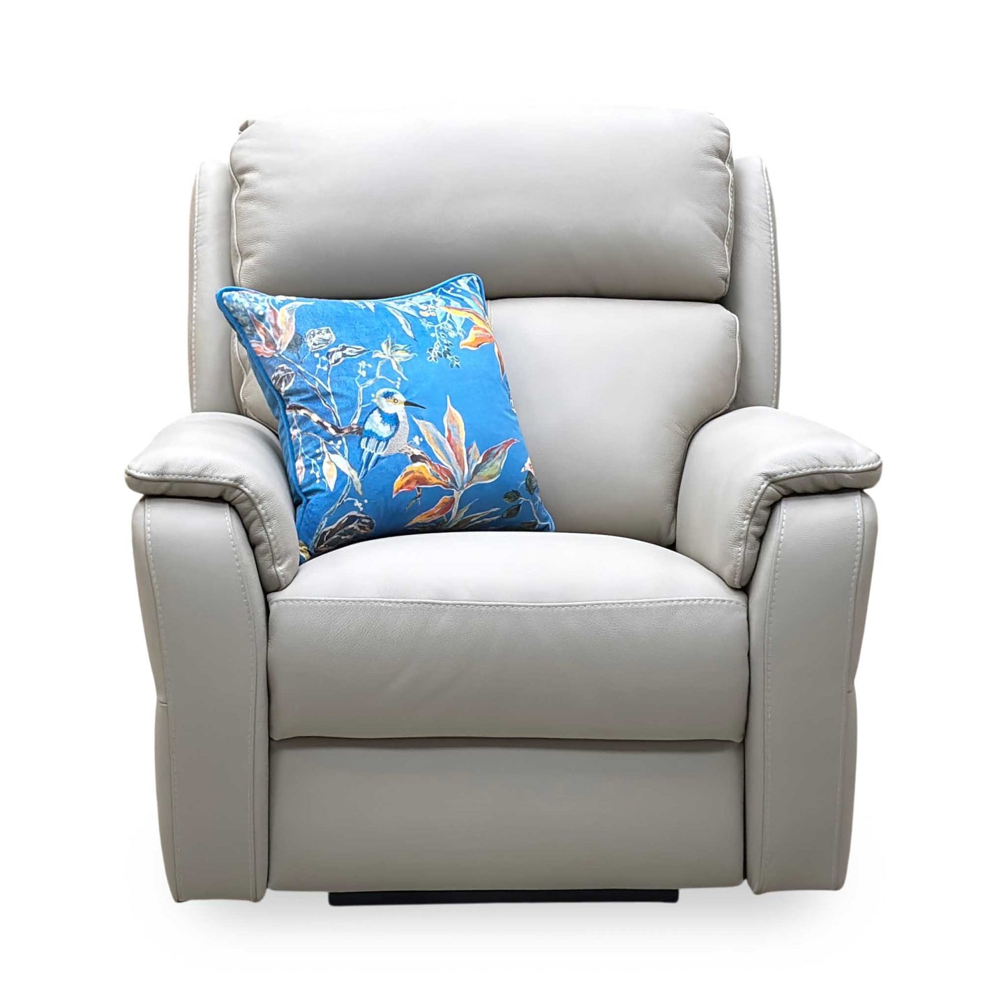 Nicoletti ‘Vito’ Torello Fango 352 Cream Leather Power Recliner Chair with Power Headrest and Power Lumbar