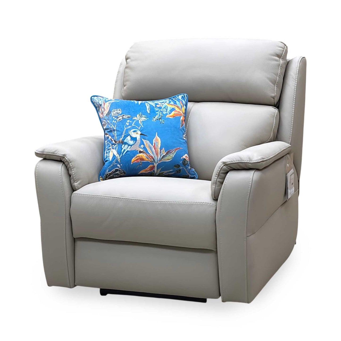 Nicoletti ‘Vito’ Torello Fango 352 Cream Leather Power Recliner Chair with Power Headrest and Power Lumbar