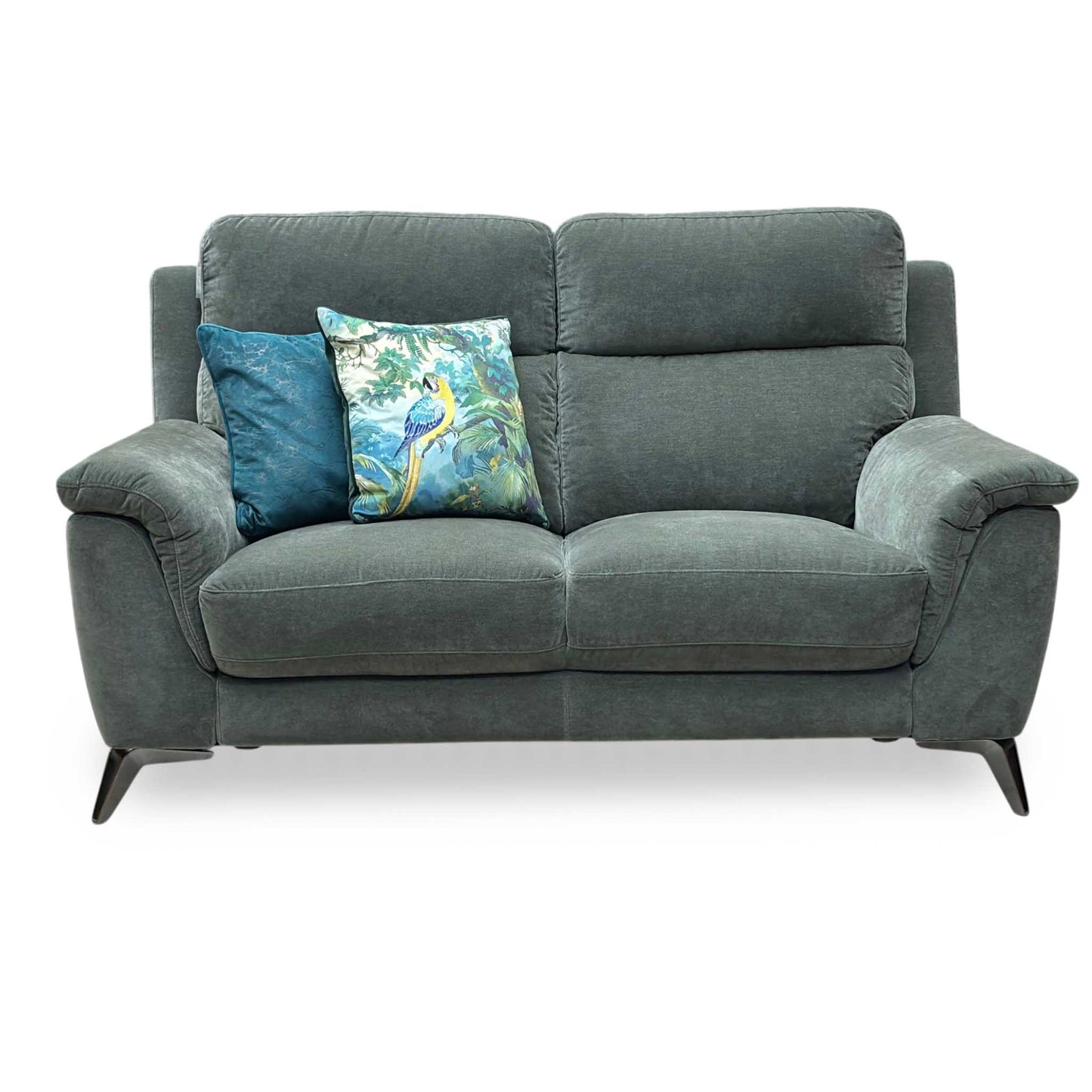 ‘Contempo’ Peacock Green Fabric 2 Seater Sofa