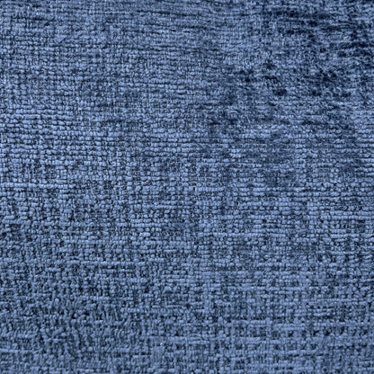 ‘Boujee’ Lustro Indigo Blue Fabric 4 Seater Classic Back Sofa
