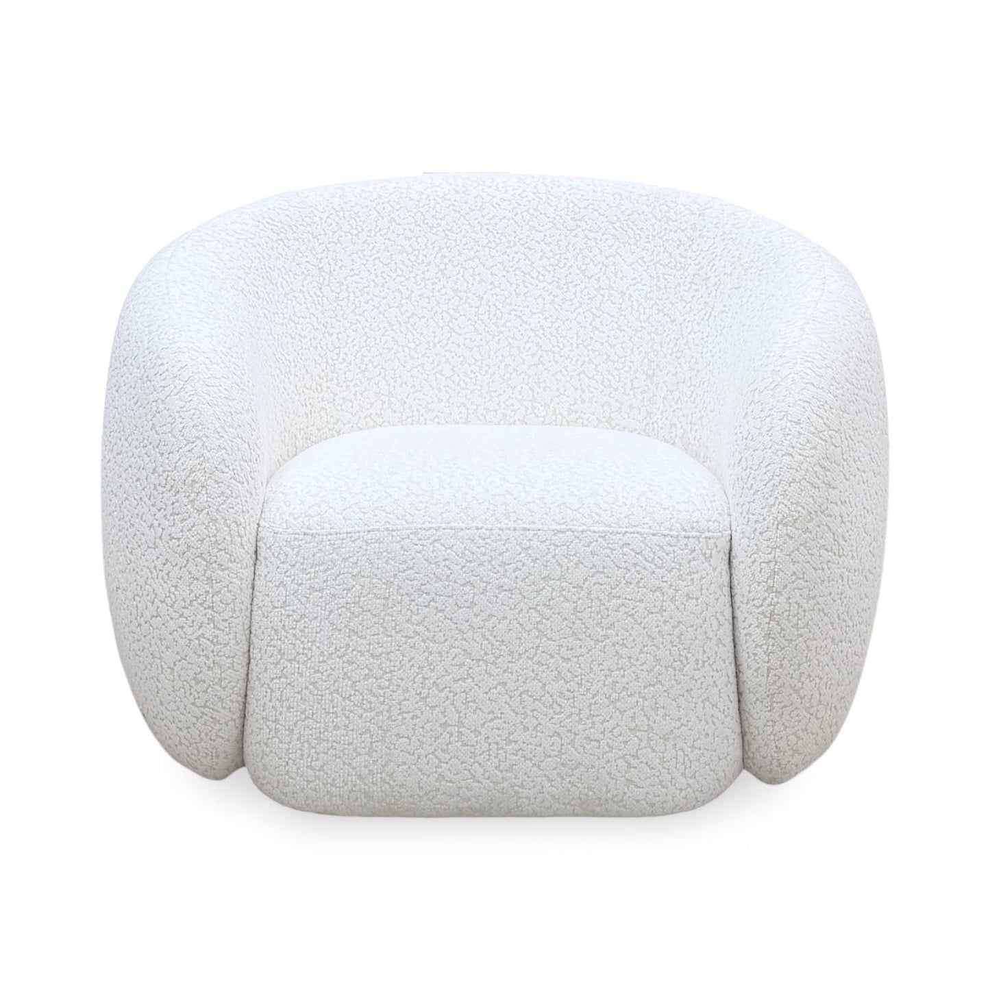 ‘Samuel’ Ivory White Fabric Swivel Accent Chair