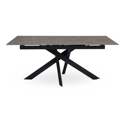 'Warrior' Grey Sintered Stone 180cm Extending Dining Table