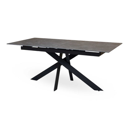 'Warrior' Grey Sintered Stone 180cm Extending Dining Table