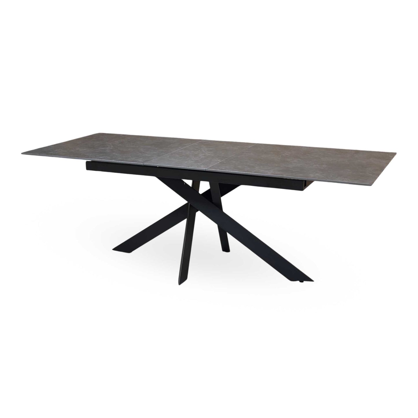 'Warrior' Grey Sintered Stone 180cm Extending Dining Table