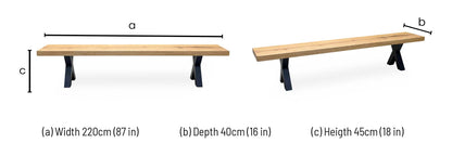 Bodahl 'Njord' 1 Oil Solid Oak 220cm Dining Bench