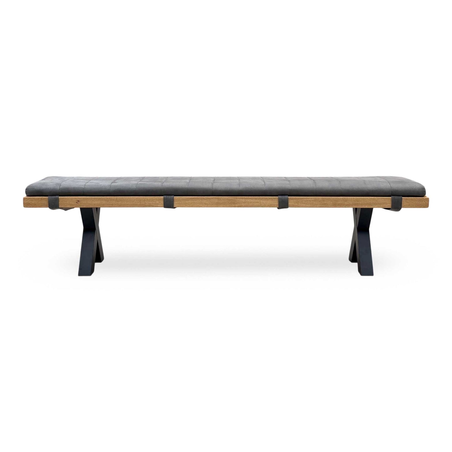 Bodahl 'Njord' 1 Oil Solid Oak 220cm Dining Bench + Grey Bench Pad