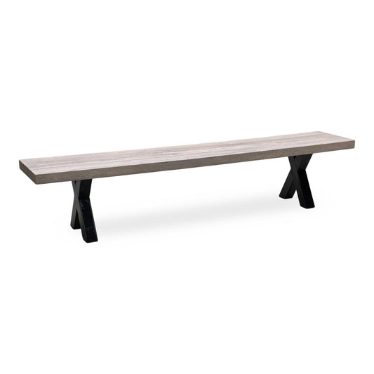 Bodahl 'Terra' 8 Vintage Grey Solid Oak 220cm Dining Bench