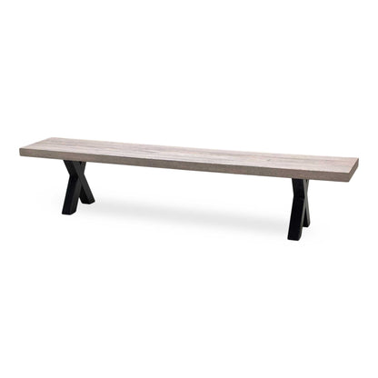 Bodahl 'Terra' 8 Vintage Grey Solid Oak 240cm Dining Bench