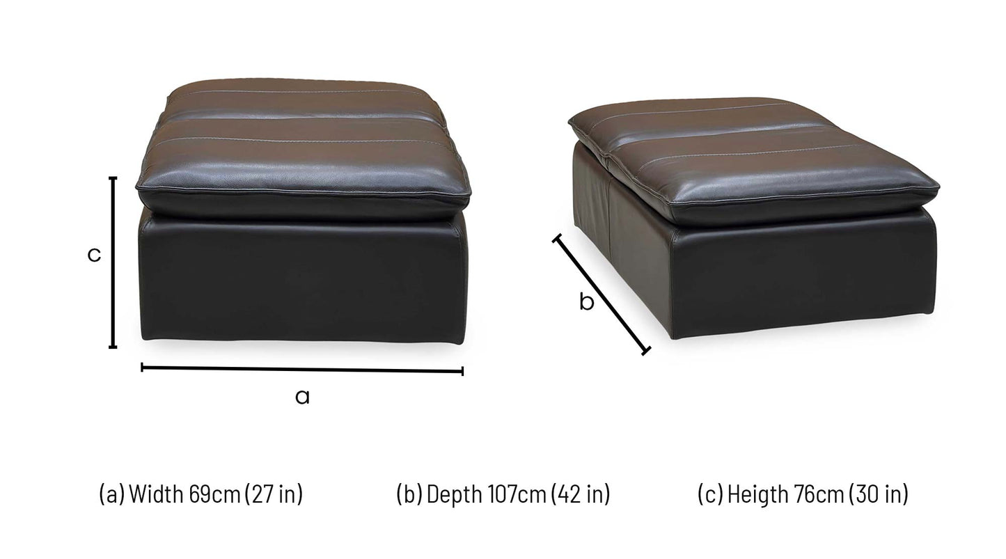 ‘Starlight Express’ Chocolate Brown Leather Storage Chair Footstool