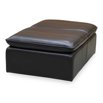 ‘Starlight Express’ Chocolate Brown Leather Storage Chair Footstool