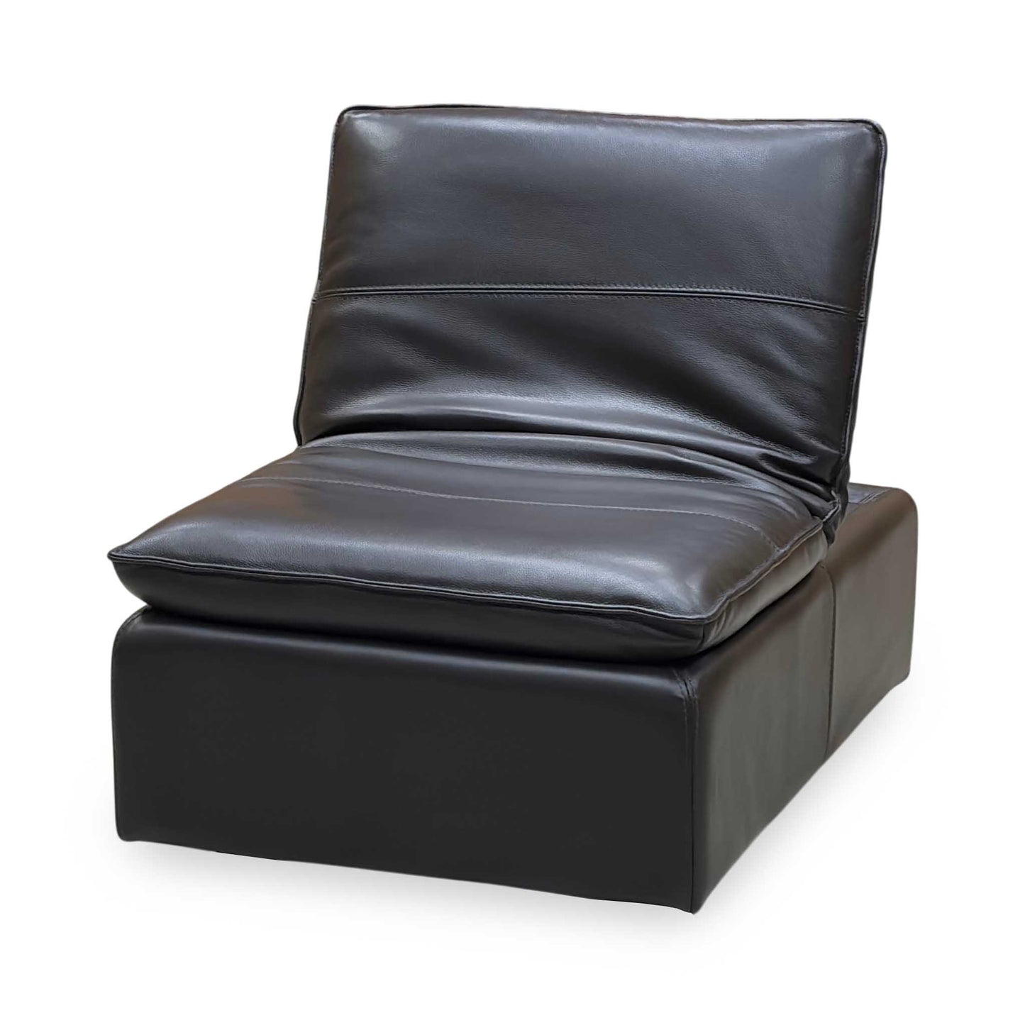 ‘Starlight Express’ Chocolate Brown Leather Storage Chair Footstool