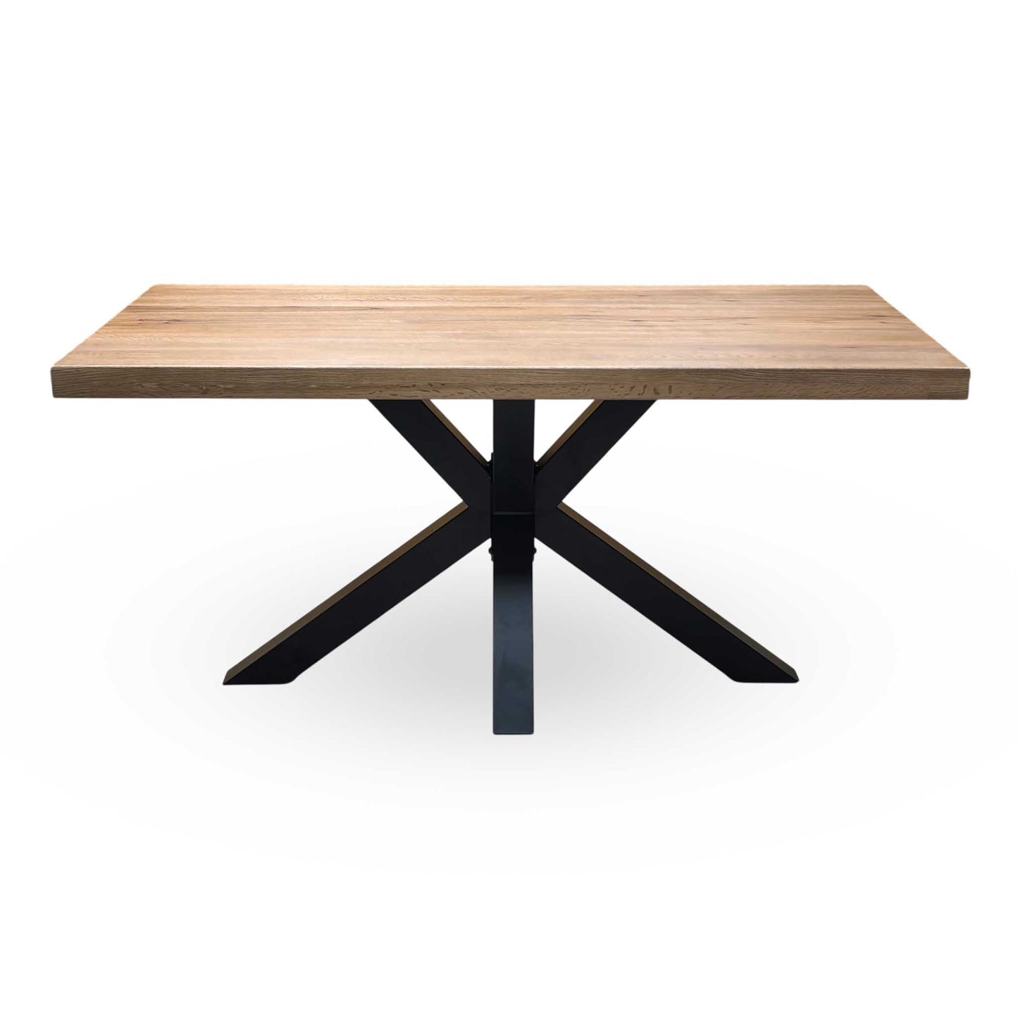 Bodahl ‘Njord' 4 Desert Solid Oak Straight Top 160cm Dining Table with Metal Star Base