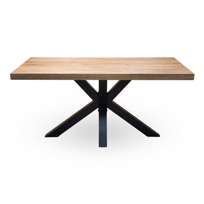 Bodahl ‘Njord' 4 Desert Solid Oak Straight Top 160cm Dining Table with Metal Star Base
