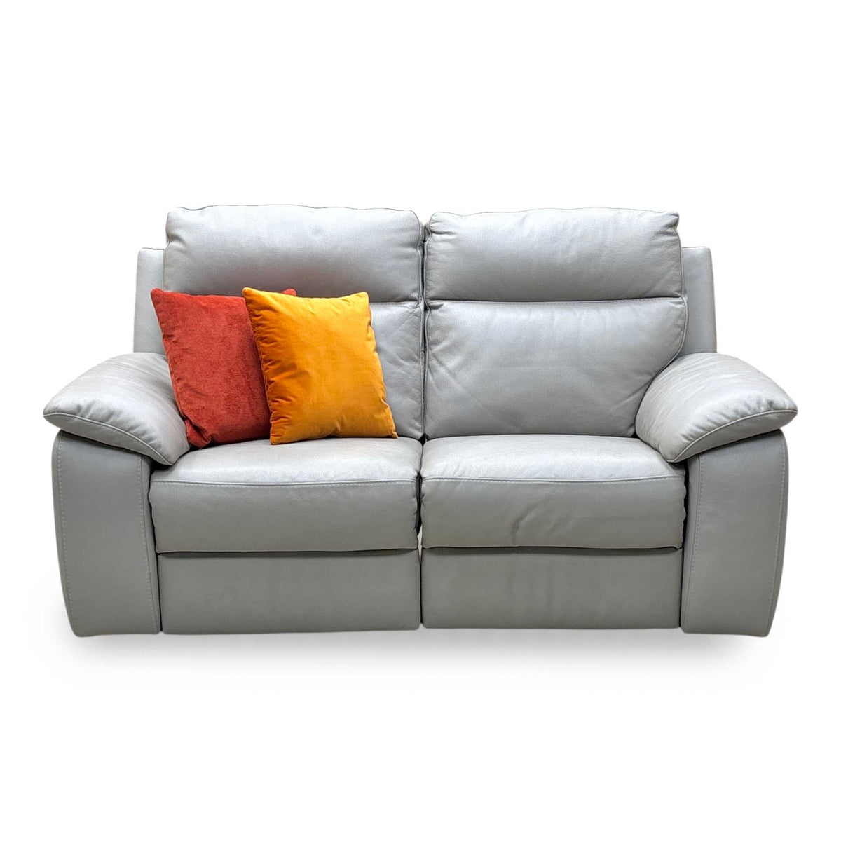 Nicoletti ‘Pepino’ Grey Leather 3 Seater Power Recliner Sofa – view 5