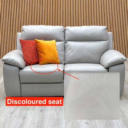 Nicoletti ‘Pepino’ Grey Leather 3 Seater Power Recliner Sofa – view 11