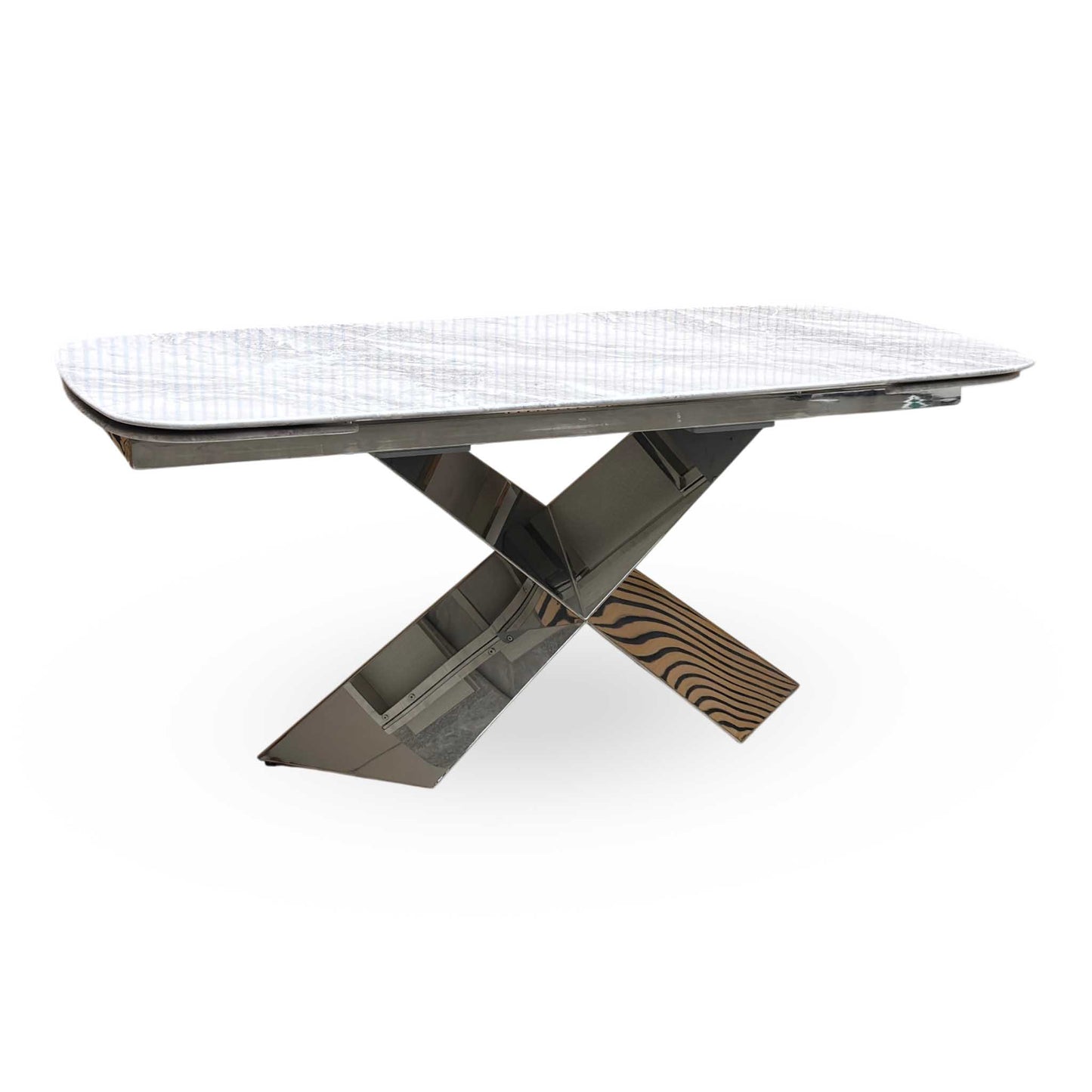 'Gabana' Real Marble Large 180cm Extending Dining Table