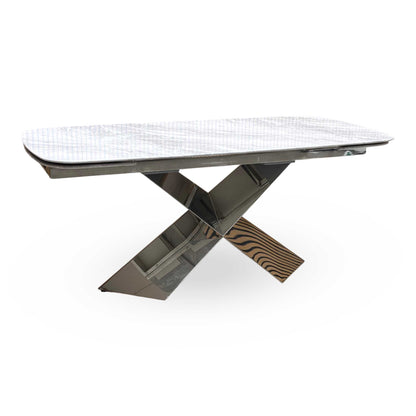 'Gabana' Real Marble Large 180cm Extending Dining Table