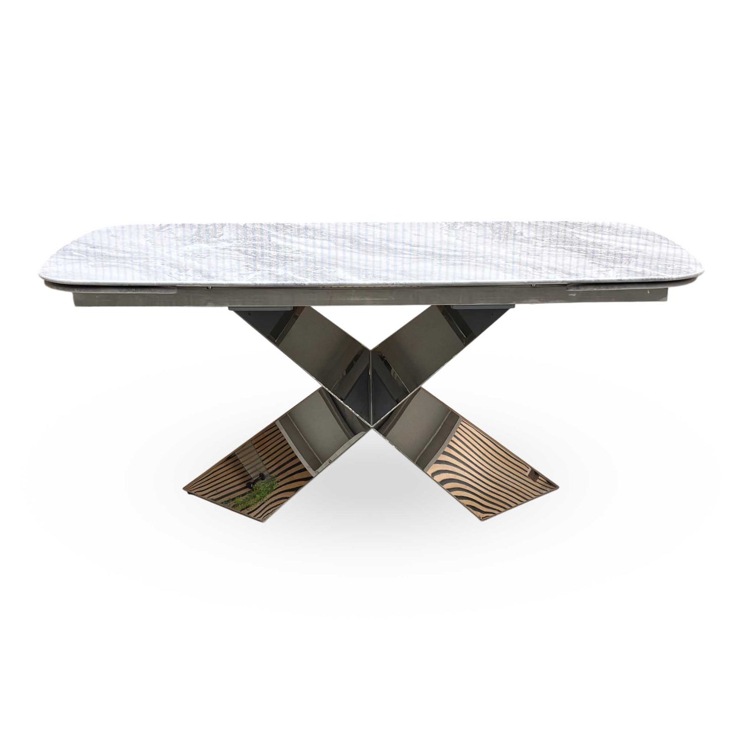 'Gabana' Real Marble Large 180cm Extending Dining Table