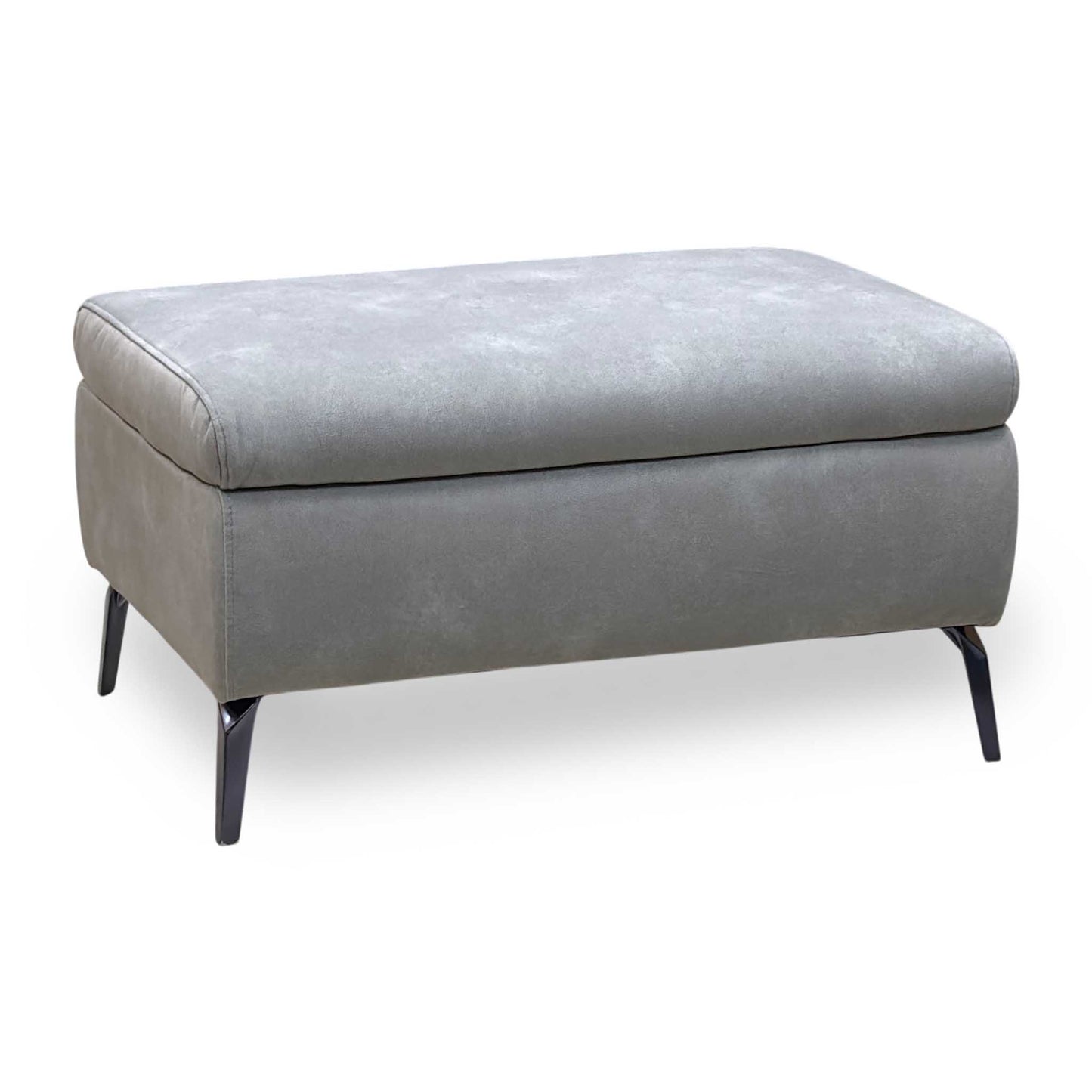 ‘Daytona’ Dexter Smoke Grey Fabric Standard Footstool