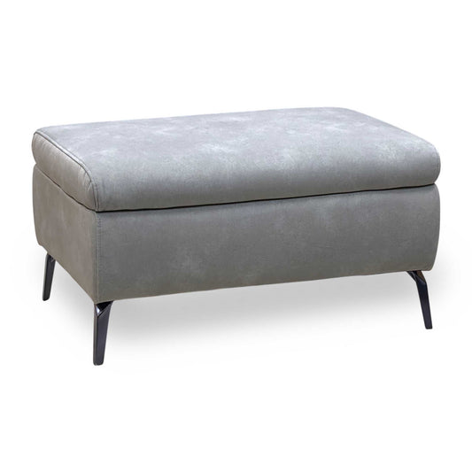 ‘Daytona’ Dexter Smoke Grey Fabric Standard Footstool