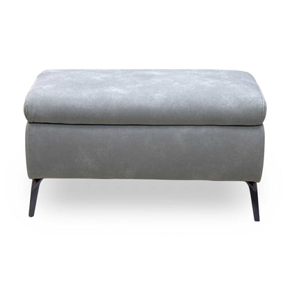 ‘Daytona’ Dexter Smoke Grey Fabric Standard Footstool