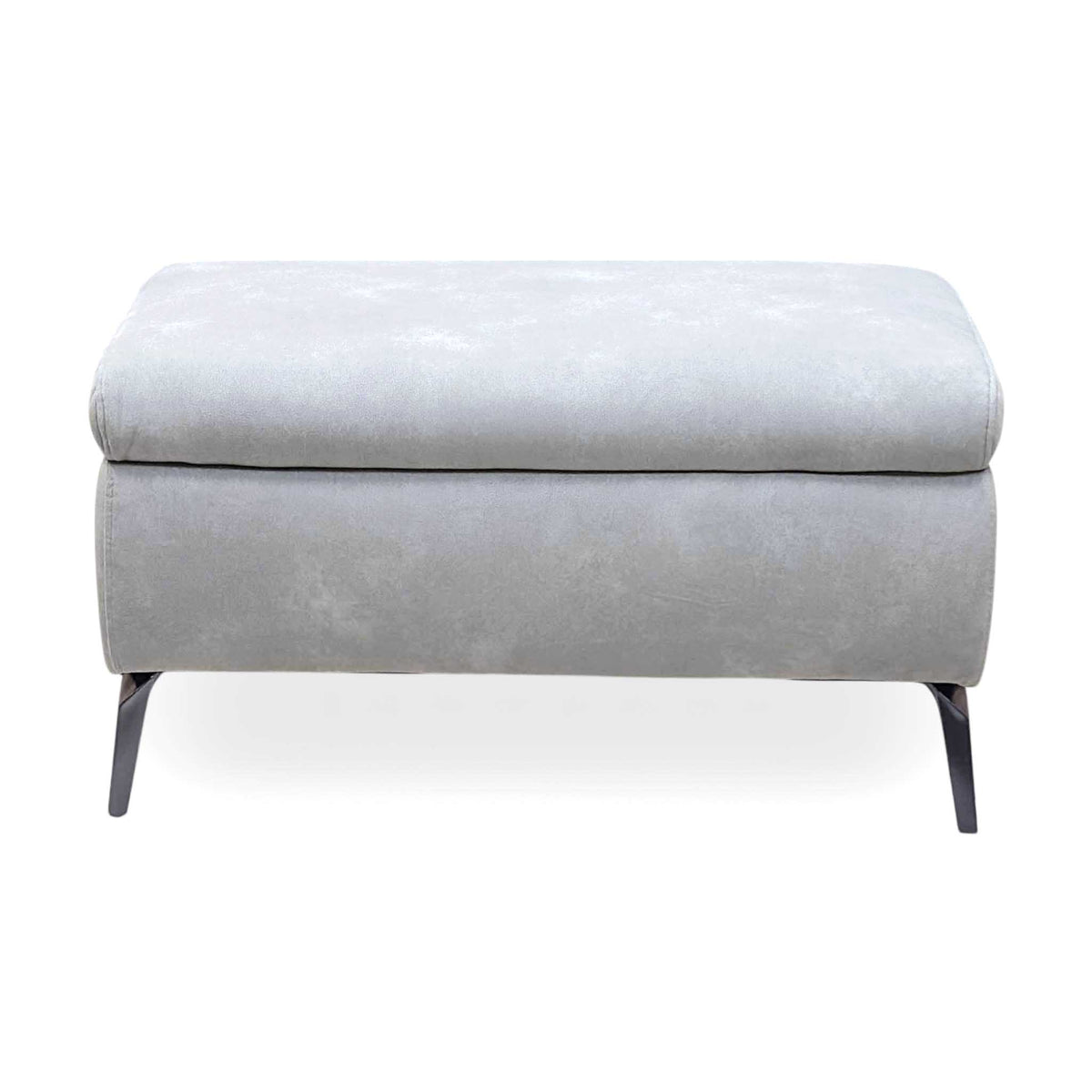 ‘Daytona’ Dexter Smoke Grey Fabric Standard Footstool – view 3