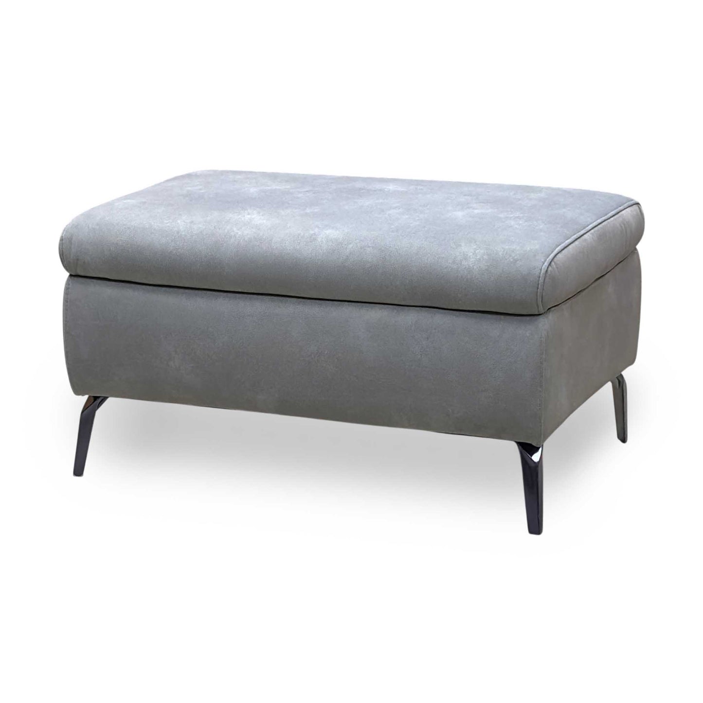 ‘Daytona’ Dexter Smoke Grey Fabric Standard Footstool
