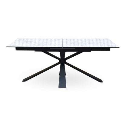 'Crete' Ceramic Top 180cm Large Extending Dining Table