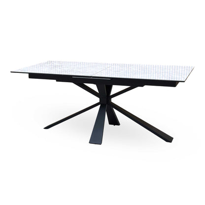 'Crete' Ceramic Top 180cm Large Extending Dining Table