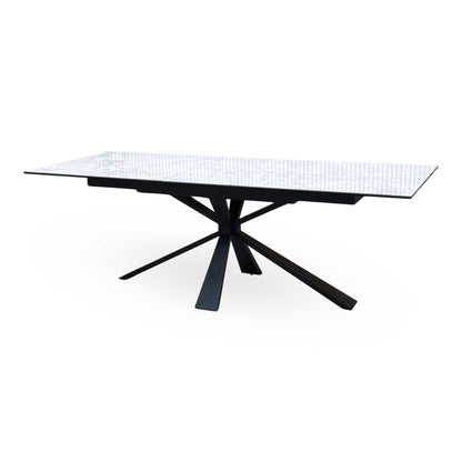 'Crete' Ceramic Top 180cm Large Extending Dining Table