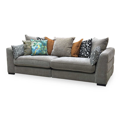 ‘Bryan’ Mink Fabric 4 Seater Scatter Back Split Frame Sofa