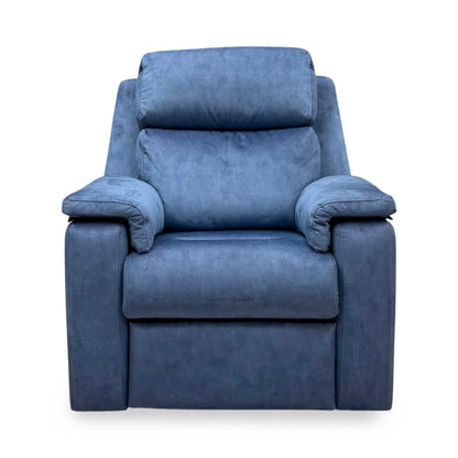 G Plan 'Thornbury' A125 Stingray Indigo Velvet Fabric Power Recliner Chair – view 6