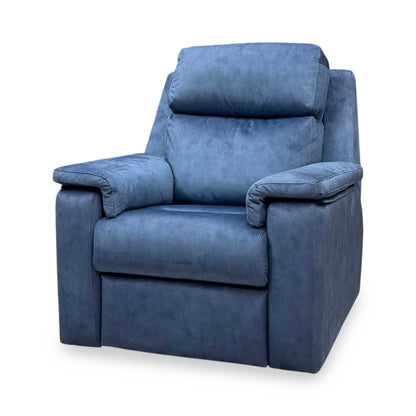 G Plan 'Thornbury' A125 Stingray Indigo Velvet Fabric Power Recliner Chair – view 7