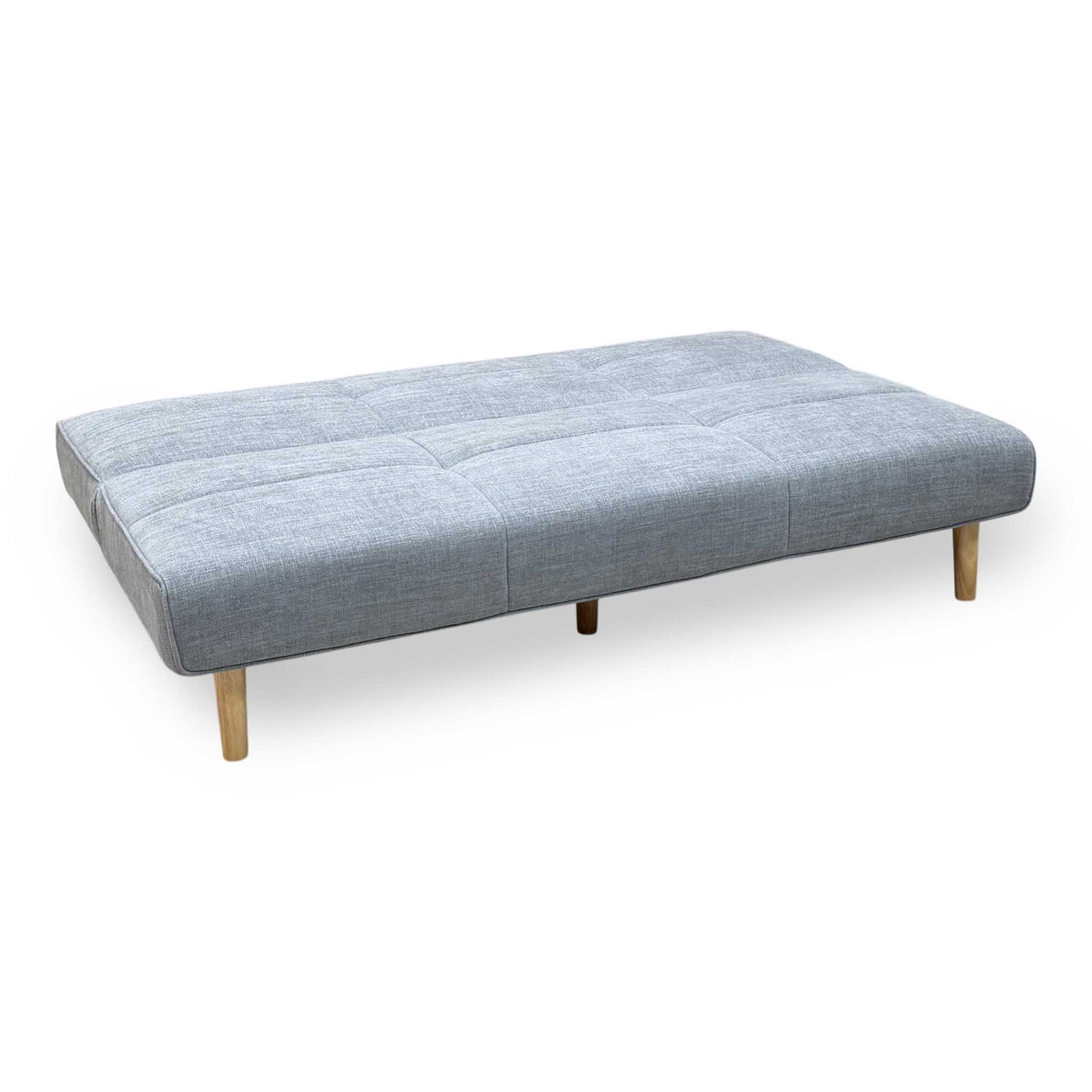 ‘Miyagi’ Mist Grey Linen Fabric Futon Sofa Bed