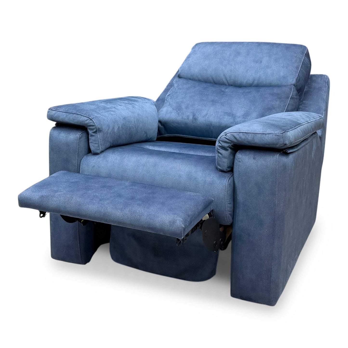 G Plan 'Thornbury' A125 Stingray Indigo Velvet Fabric Power Recliner Chair – view 4