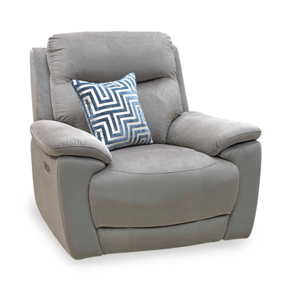 ‘Sloane’ Opulence Cedar Velvet Fabric Power Recliner Chair – view 4