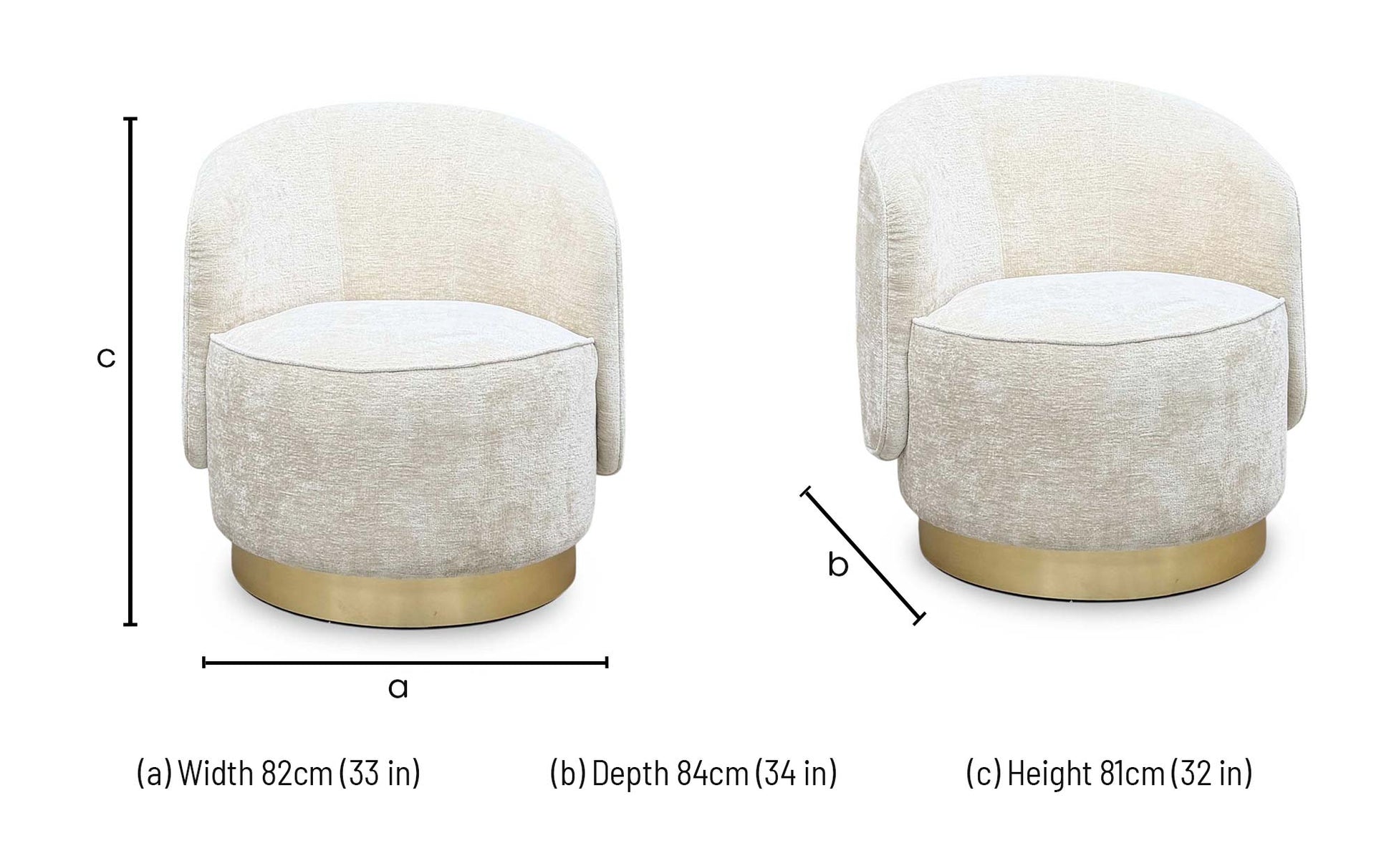 ‘Savoy’ Imperial Oyster Fabric Accent Chair – view 7