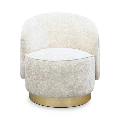 ‘Savoy’ Imperial Oyster Fabric Accent Chair