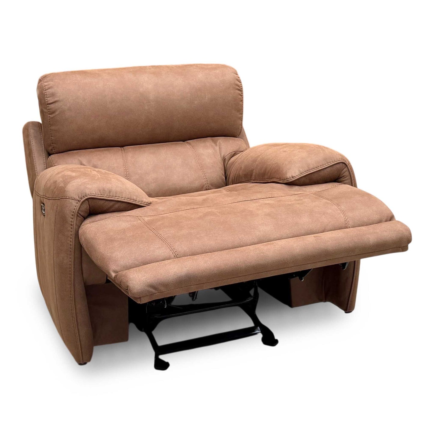 ‘Rocco’ Bfa-Blj-R05 Hazelnut Brown Fabric Power Recliner Rocker Armchair with Power Headrest