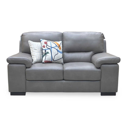 Marinelli ‘Oskar’ Grey Leather 2 Seater Sofa – view 5