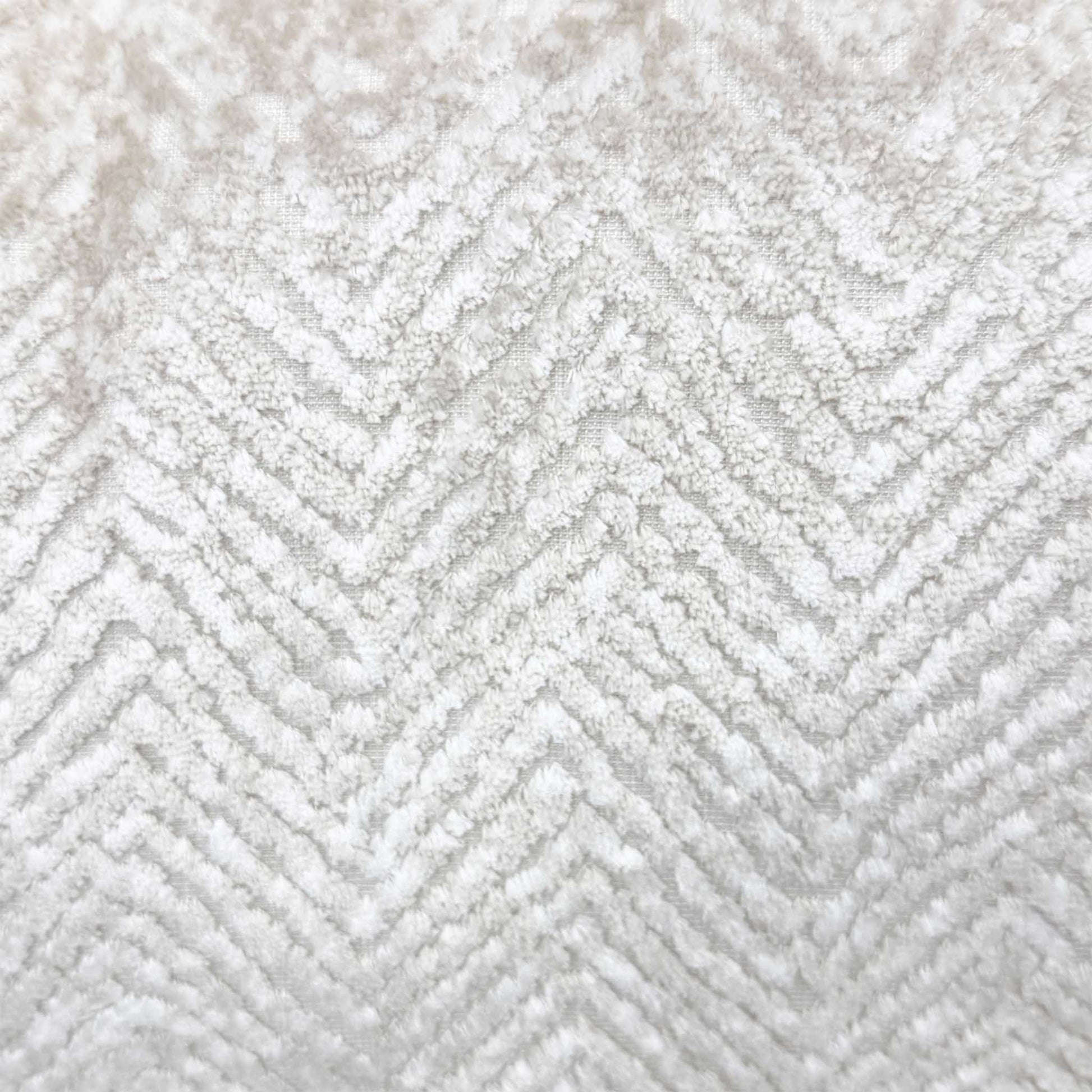 ‘Pandora’ Chevron Ivory White Fabric Large Swivel Chair – view 6