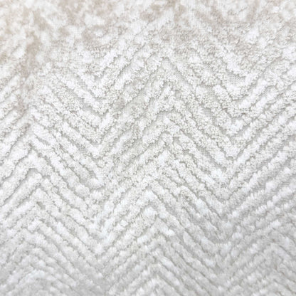 ‘Pandora’ Chevron Ivory White Fabric Large Swivel Chair – view 6