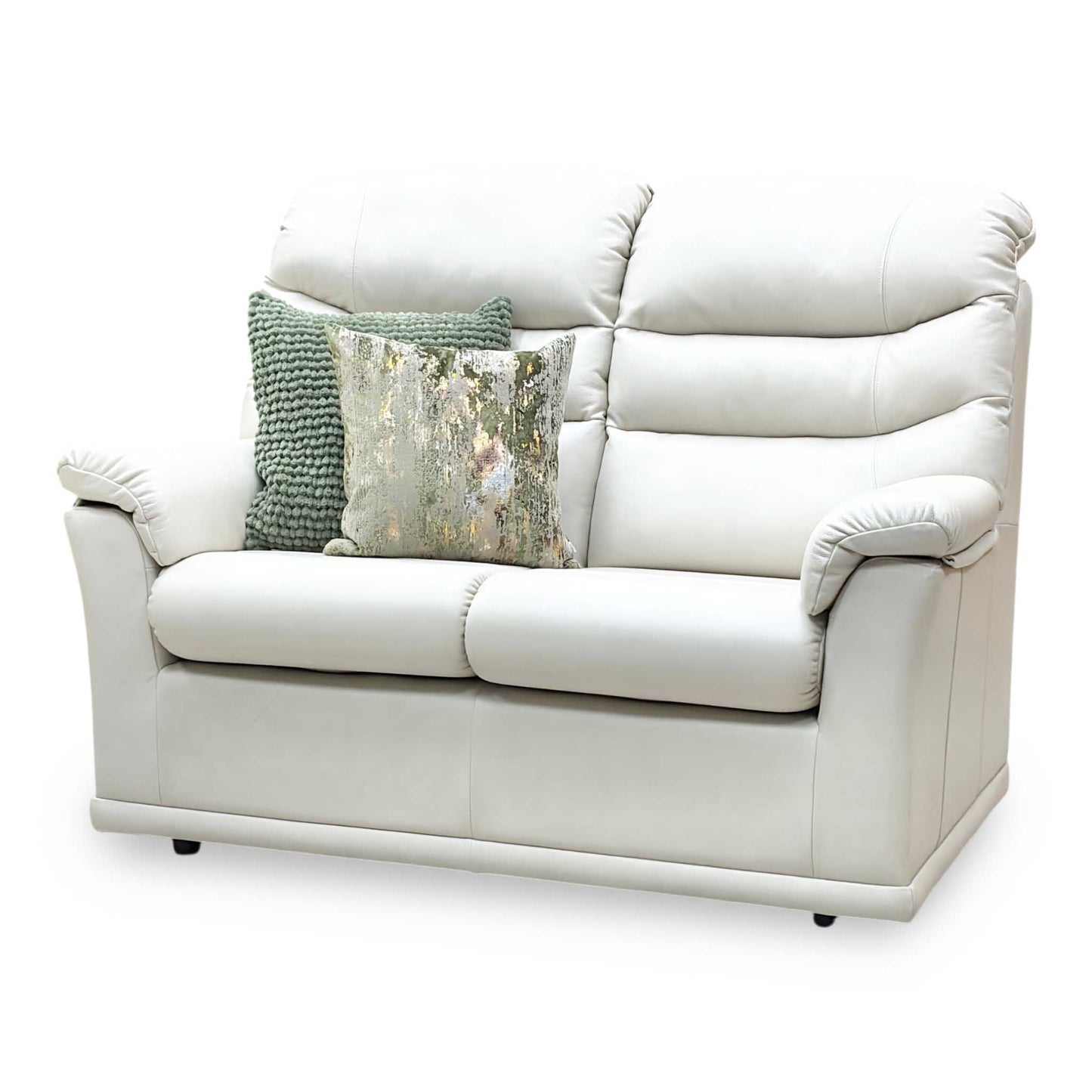 G Plan ‘Malvern’ P231 Capri Stone Grey Leather 2 Seater Sofa – view 4