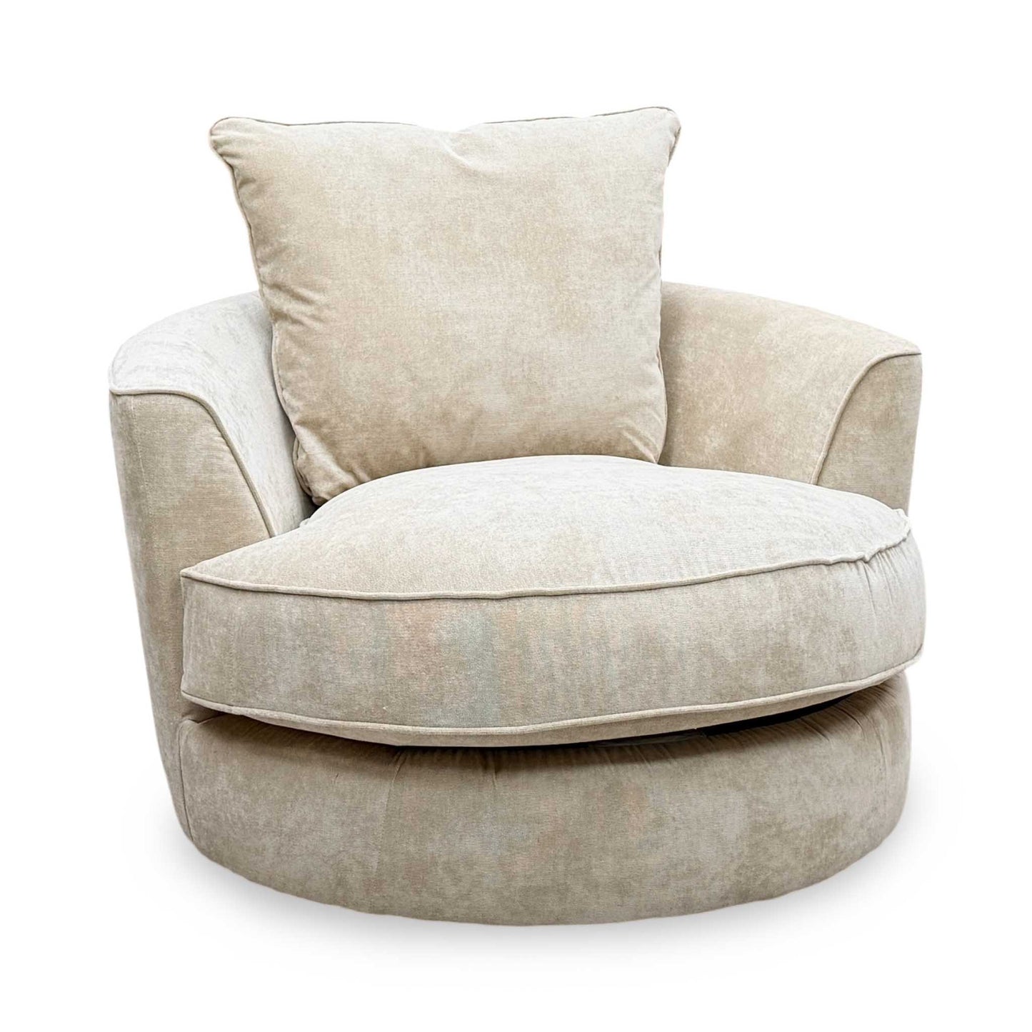 'Legend' Kingston Beige Fabric Swivel Chair