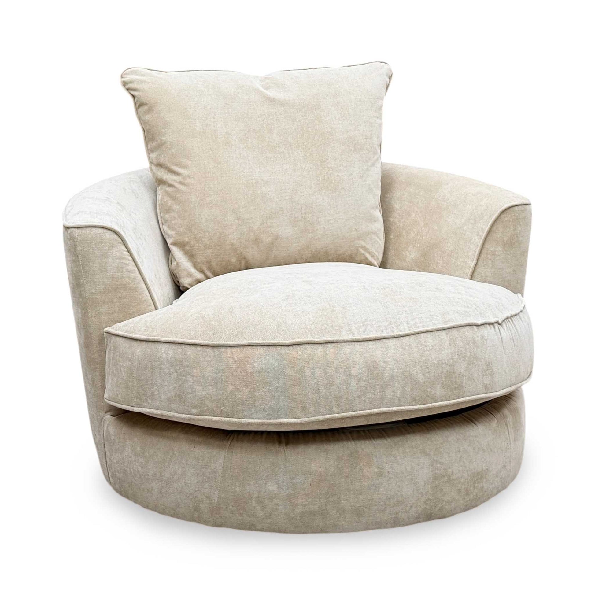 'Legend' Kingston Beige Fabric Swivel Chair