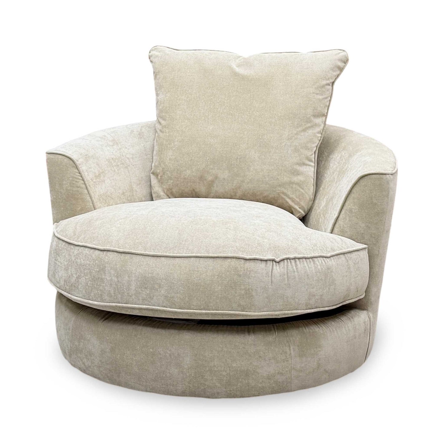 'Legend' Kingston Beige Fabric Swivel Chair – view 4