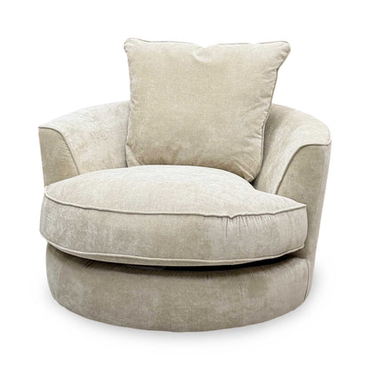 'Legend' Kingston Beige Fabric Swivel Chair – view 4