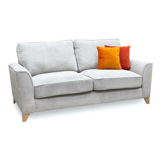 ‘Legend’ Kingston Silver Fabric Classic Back 3 Seater Sofa