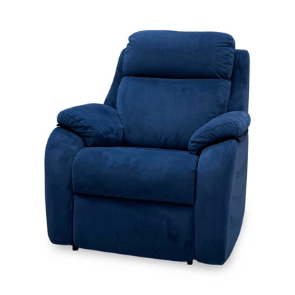 G Plan 'Kingsbury' Navy Blue Velvet Fabric Power Recliner Chair with Power Headrest and Power Lumbar – view 5
