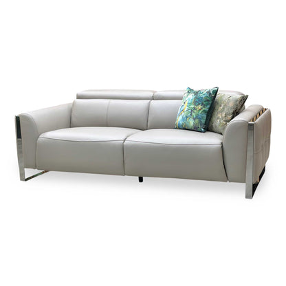 ‘Gisella’ Cat-40_08 Oyster Leather 3 Seater Sofa – view 6